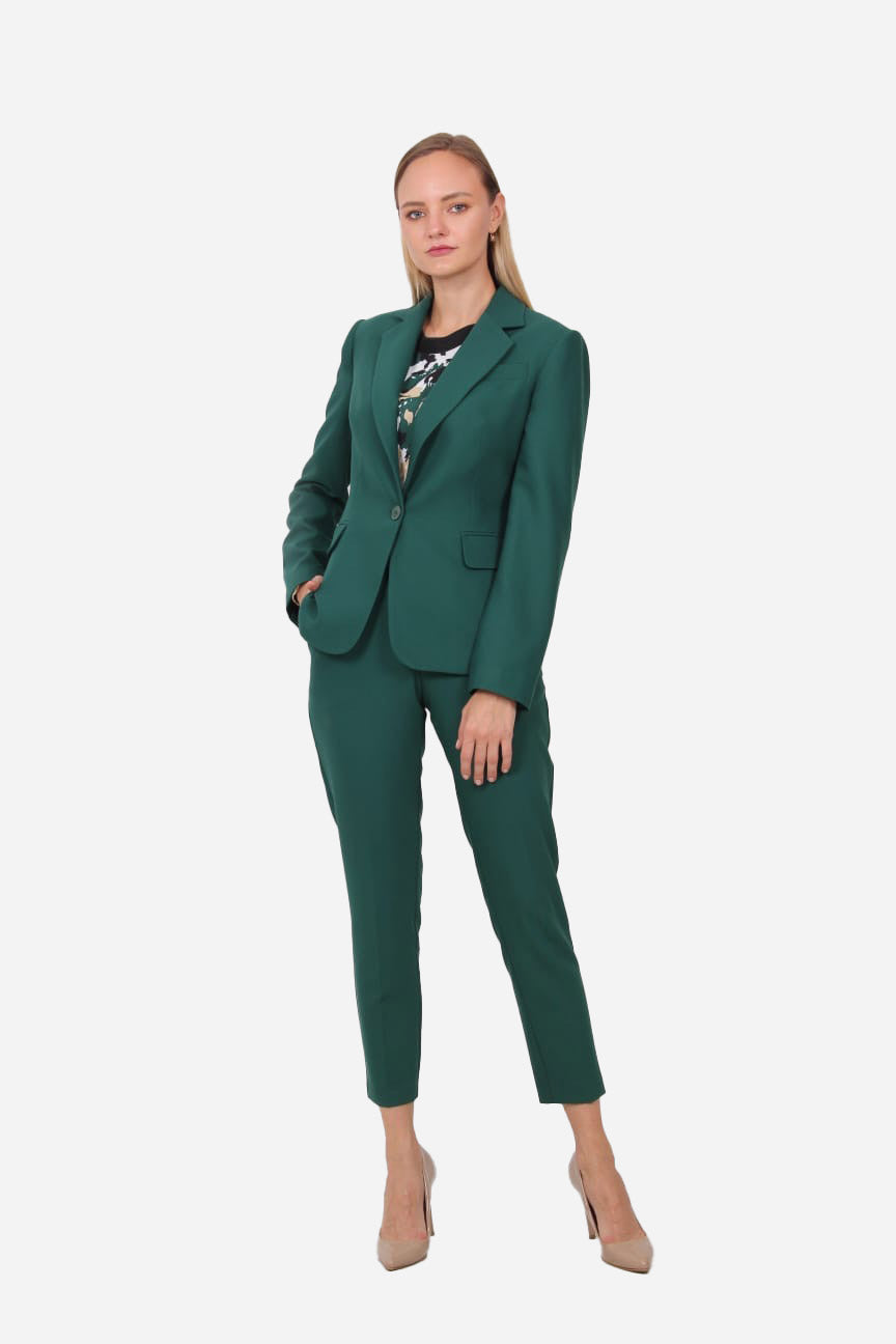 Yeşil Blazer Ceket – Klasik Kalıp, Tek Düğmeli Günlük Şıklık | FRN LINE