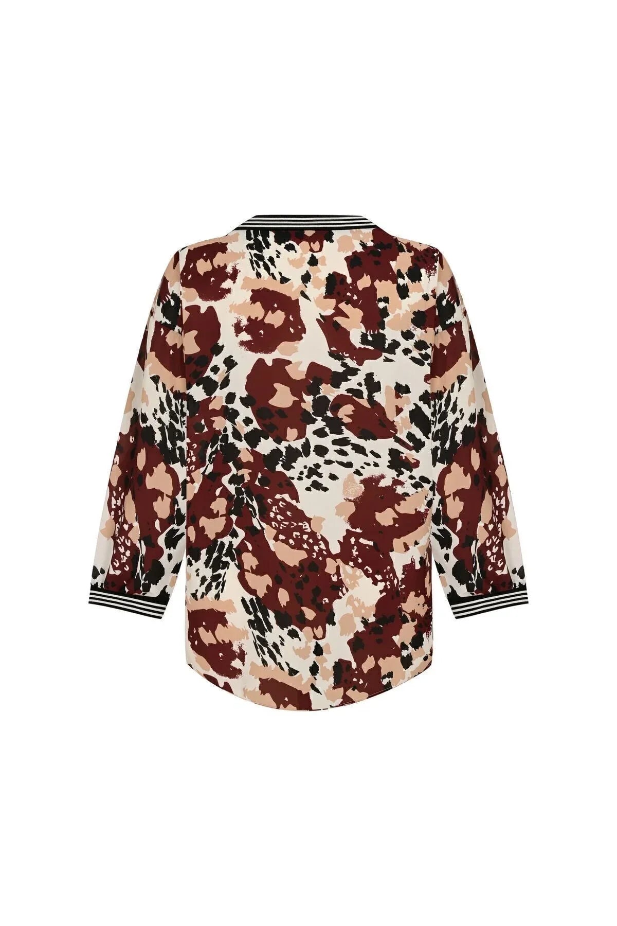 Kırmızı Leopar Desenli Bluz – Dökümlü Fit, Vahşi Detaylı Trend Parça | FRN LINE