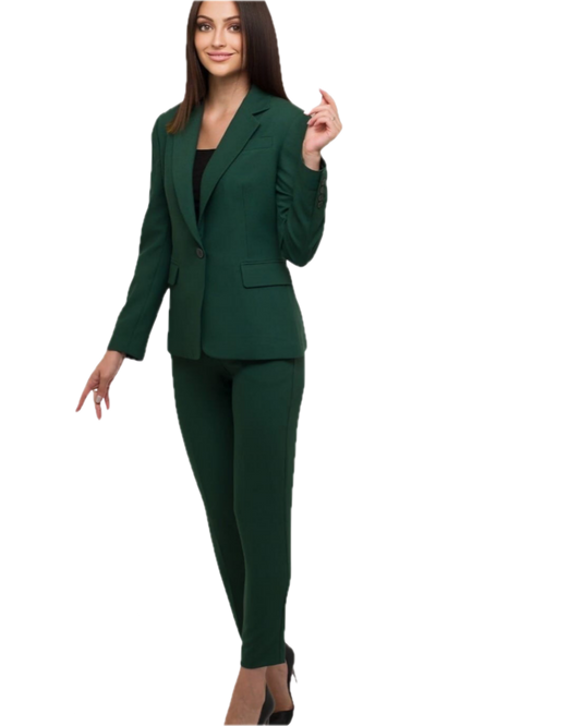 Yeşil Blazer Ceket – Klasik Kalıp, Tek Düğmeli Günlük Şıklık | FRN LINE
