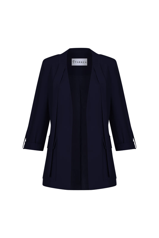 Lacivert Apaletli Blazer – Vücuda Oturan, Zarif ve Modern Kesim | FRN LINE