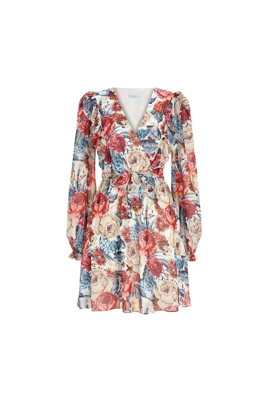 Beyaz Çiçekli Mini Elbise – Hafif Dokulu, Günlük Romantik Stil | FRN LINE