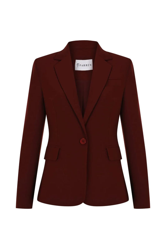 Bordo Blazer Ceket – Şık Form, Ofis & Akşam Kullanıma Uygun | FRN LINE
