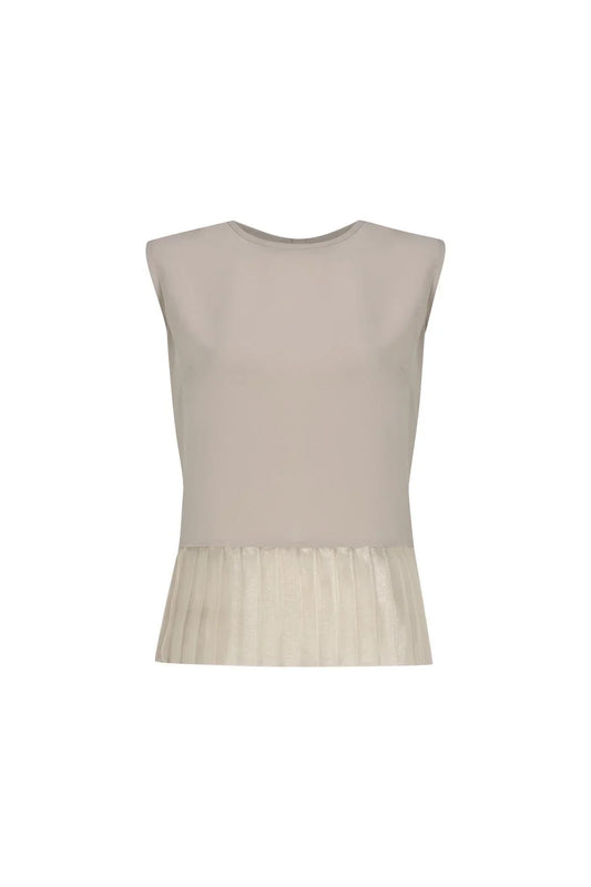 Bej Peplum Kadın Bluz – Bel Oturtmalı, Şık ve Zamansız | FRN LINE